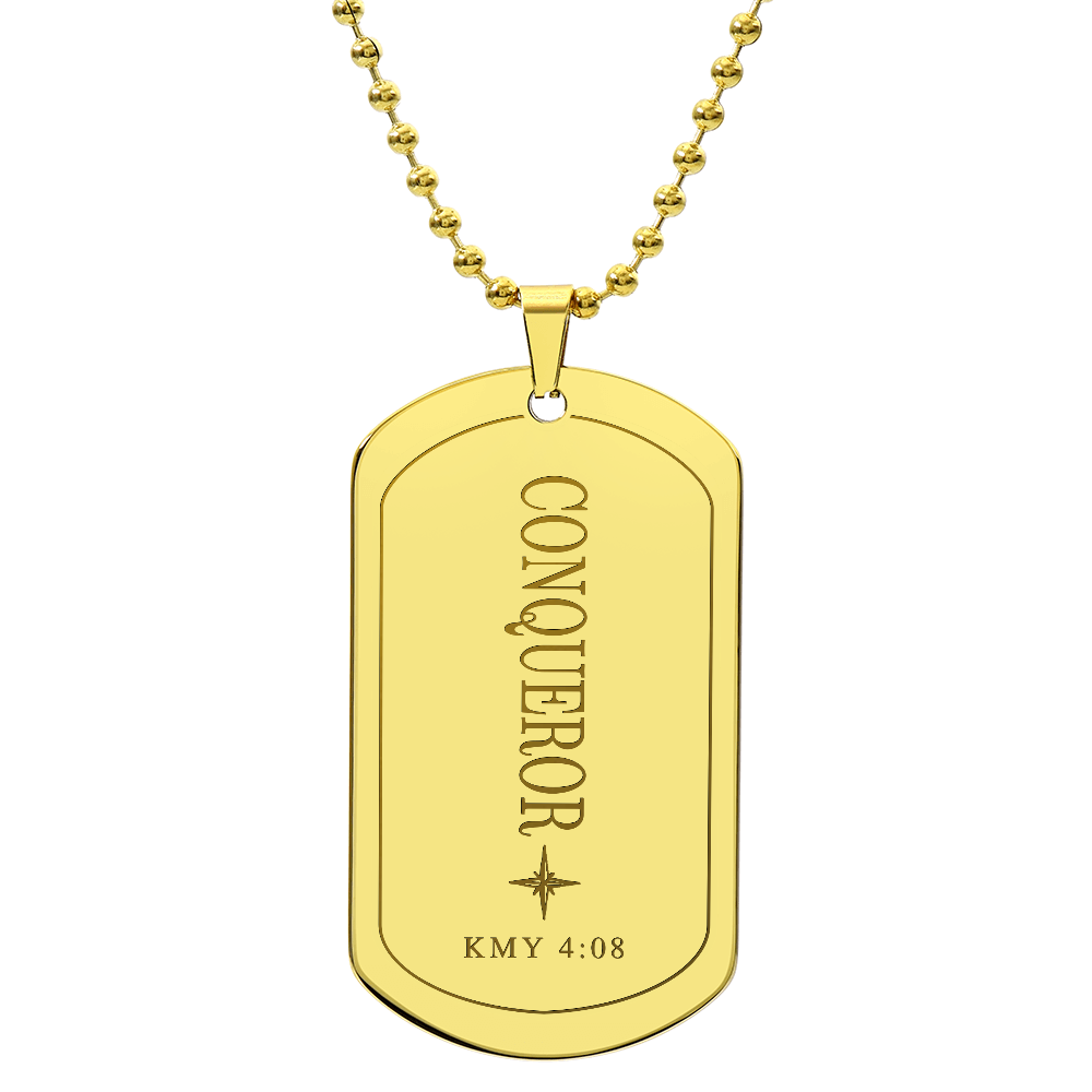 Conqueror | Warrior Dog Tag Necklace