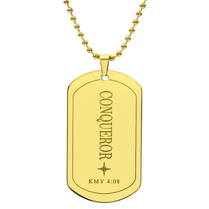 Conqueror | Warrior Dog Tag Necklace