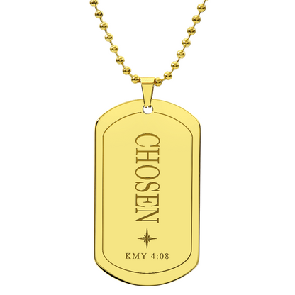 Chosen | Warrior Dog Tag Necklace