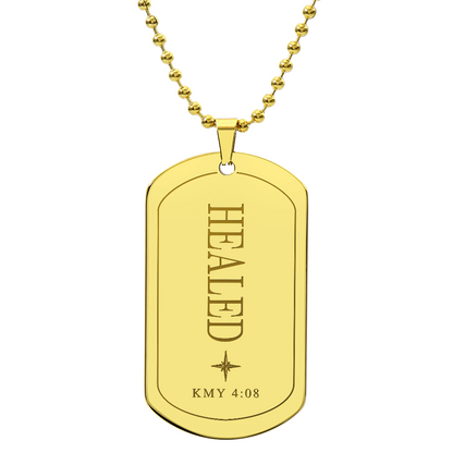 Healed | Warrior Dog Tag Necklace