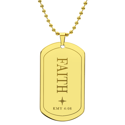 Faith | Warrior Dog Tag Necklace