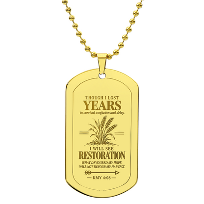 I Will See Restoration | Warrior Dog Tag Necklace