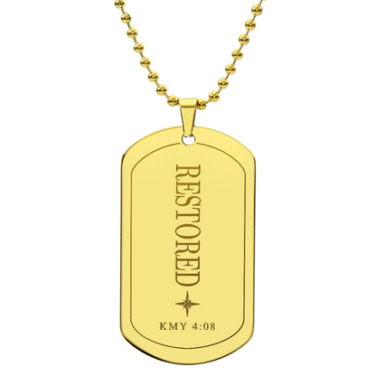 Restored | Warrior Dog Tag Necklace
