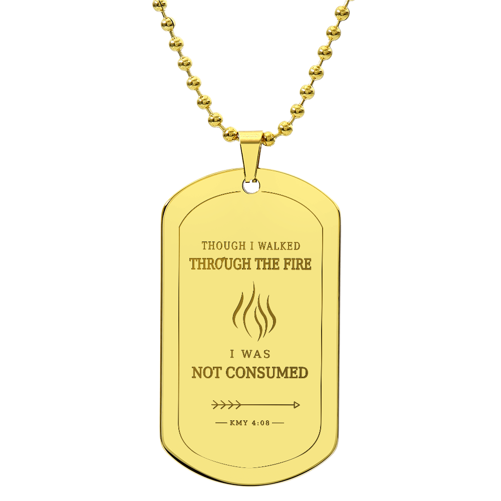 Through the Fire | Warrior Dog Tag Necklace