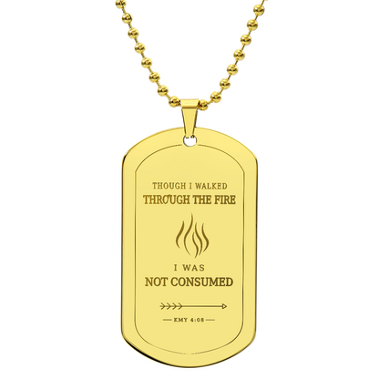 Through the Fire | Warrior Dog Tag Necklace
