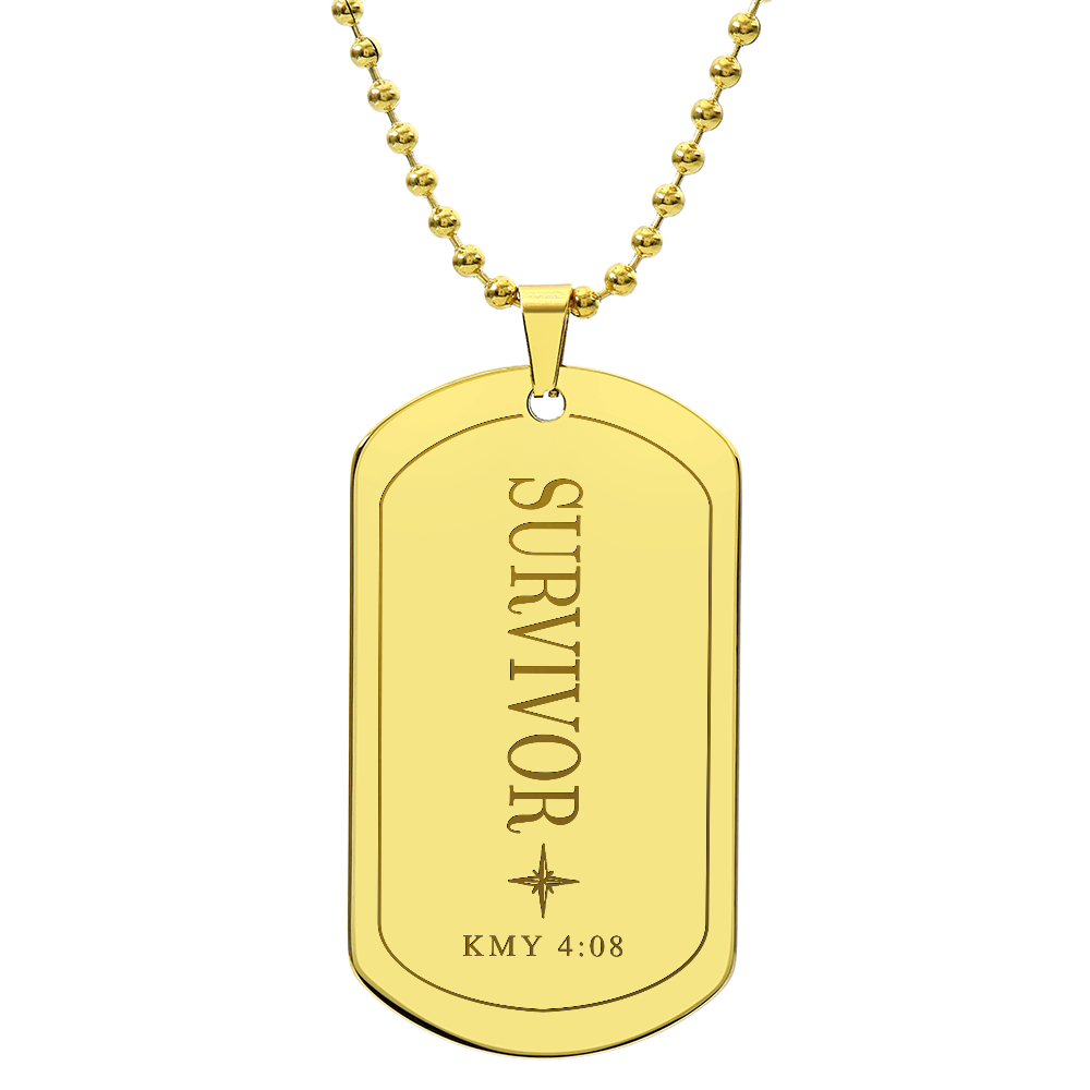 Survivor | Warrior Dog Tag Necklace