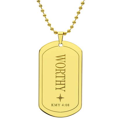 Worthy | Warrior Dog Tag Necklace