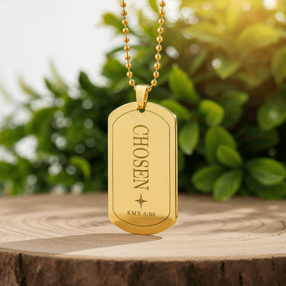 Chosen | Warrior Dog Tag Necklace