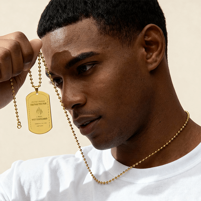 Through the Fire | Warrior Dog Tag Necklace