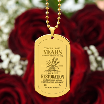 I Will See Restoration | Warrior Dog Tag Necklace