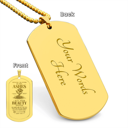 Ashes to Beauty | Warrior Dog Tag Necklace