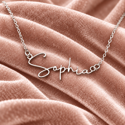 Signature Strength | Name Necklace | Loved | Blush Champagne Luxe | Love, Dad